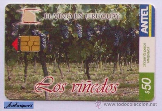 Cart&otilde;es de telefone de cole&ccedil;&atilde;o: TC 363a EL VINO EN EL URUGUAY - WINE IN URUGUAY - VIN EN URUGUAY - LOS VI&Ntilde;EDOS - THE VINEYARDS - LE