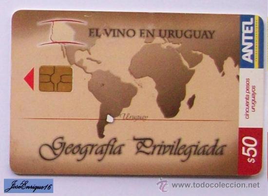 Collection telephone cards: TC 365a EL VINO EN EL URUGUAY - WINE IN URUGUAY - VIN EN URUGUAY - GEOGRAF&Iacute;A - GEOGRAPHY - GEOGRAPHI
