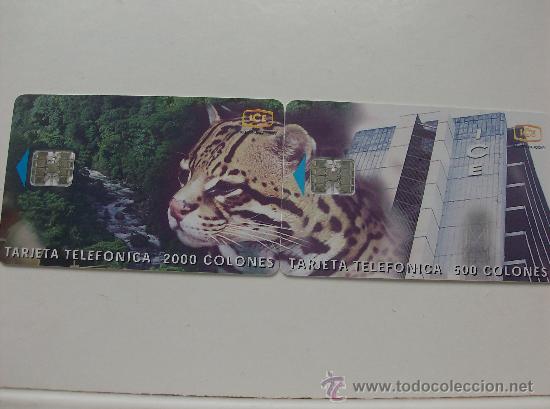 Collection telephone cards: 2 TARJETAS TELEFONO COSTA RICA. PRIMERA EMISON TARJETA PUZLE TIRADA 50.000