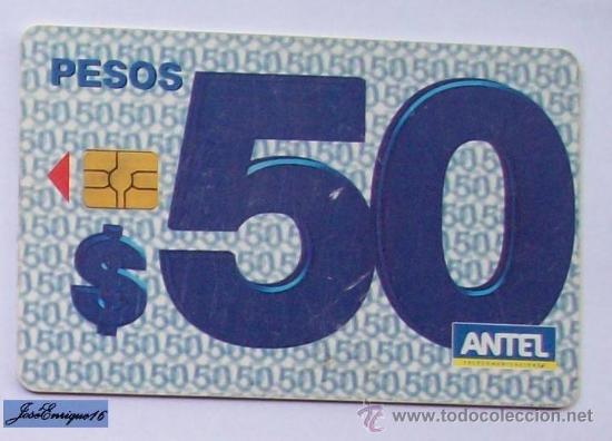 Cartes T&eacute;l&eacute;phoniques de collection: TC 383a TARJETA VALOR 50 PESOS. CARD VALUE 50 PESOS. Valeur de la carte 50 pesos. ANTEL, URUGUAY.
