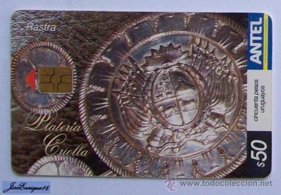 Cartes T&eacute;l&eacute;phoniques de collection: TC 397a URUGUAY - PLATERIA CRIOLLA - D&eacute;m&eacute;nagement - Moving out.  RASTRA - TRAIL - ANTEL