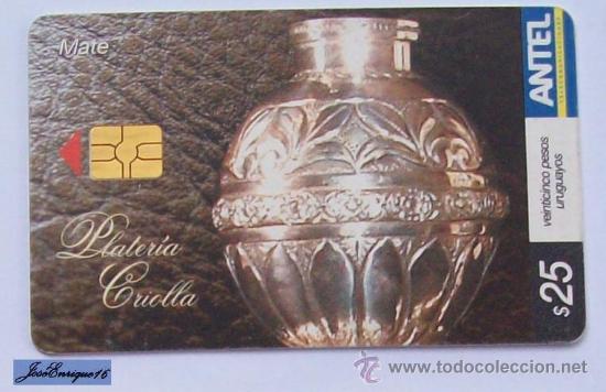Cartes T&eacute;l&eacute;phoniques de collection: TC 404a URUGUAY - PLATERIA CRIOLLA - D&eacute;m&eacute;nagement - Moving out. MATE - ANTEL