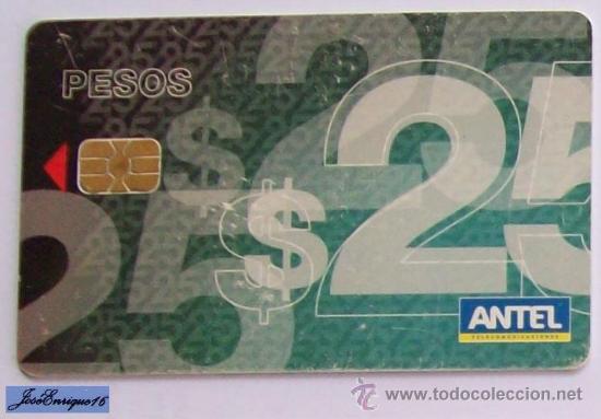 Collection telephone cards: TC 412a TARJETA VALOR 25 PESOS. CARD VALUE 25 PESOS. Valeur de la carte 25 pesos. ANTEL, URUGUAY.