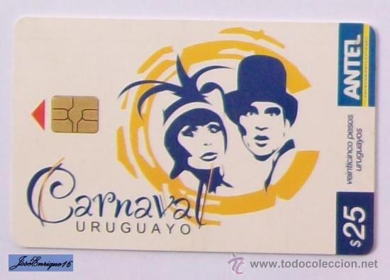 Cartes T&eacute;l&eacute;phoniques de collection: TC 482a URUGUAY, CARNAVAL CATEGORIA REVISTA. CARNIVAL . ANTEL