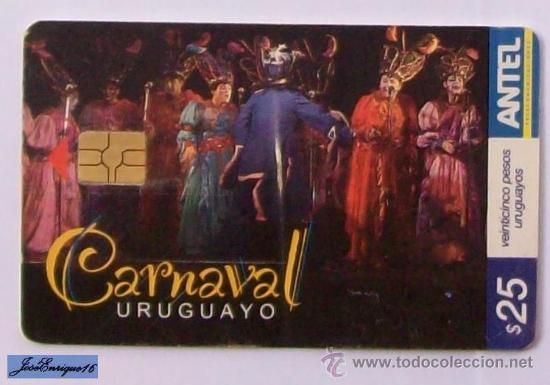Cartes T&eacute;l&eacute;phoniques de collection: TC 483a CARNAVAL URUGUAYO, CATEGORIA MURGA. ANTEL