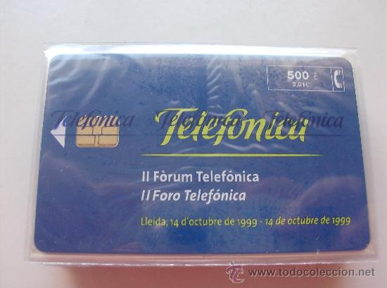 Cartes T&eacute;l&eacute;phoniques de collection: TARJETA TELEFONO ESPA&Ntilde;A NUEVA CON PRECINTO P- 403 II FORUM TELEFONICA  10/1999