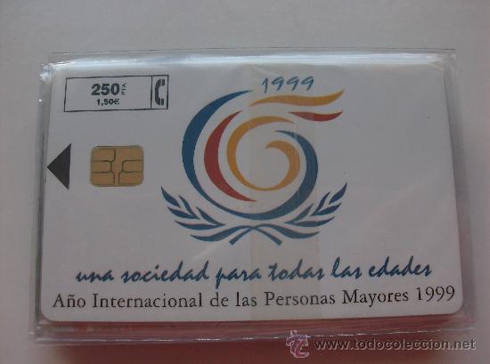 Cartes T&eacute;l&eacute;phoniques de collection: TARJETA TELEFONO ESPA&Ntilde;A NUEVA CON PRECINTO P- 391 A&Ntilde;O INT. PERSONAS MAYORES II  06/1999