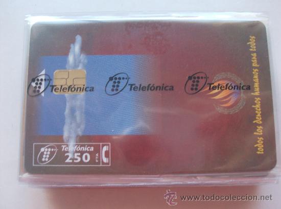 Cartes T&eacute;l&eacute;phoniques de collection: TARJETA TELEFONO ESPA&Ntilde;A NUEVA CON PRECINTO P- 350  50&ordm; DERECHOS HUIMANOS  09/1998
