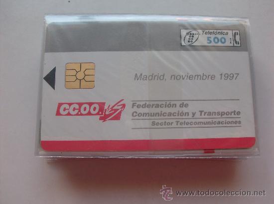 Cartes T&eacute;l&eacute;phoniques de collection: TARJETA TELEFONO ESPA&Ntilde;A NUEVA CON PRECINTO P- 302 CC.OO.   11/1997
