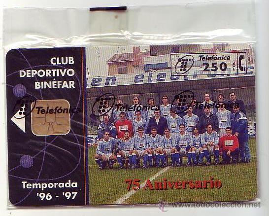 Cartes T&eacute;l&eacute;phoniques de collection: club dportivo binefar 96-97 nueva con precinto