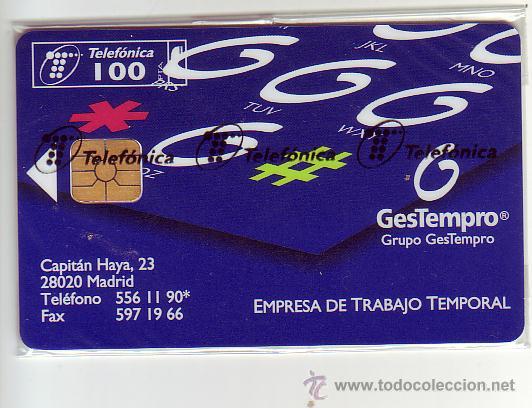 Cartes T&eacute;l&eacute;phoniques de collection: trabajo temporal nueva con precinto