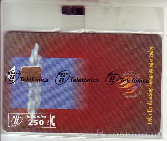 Tarjetas telef&oacute;nicas de colecci&oacute;n: derechos humanos nueva con precinto - Foto 1