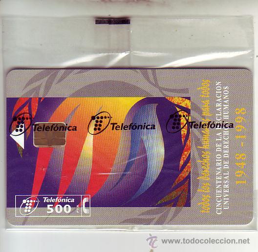 Tarjetas telef&oacute;nicas de colecci&oacute;n: derechos humanos nueva con precinto - Foto 1
