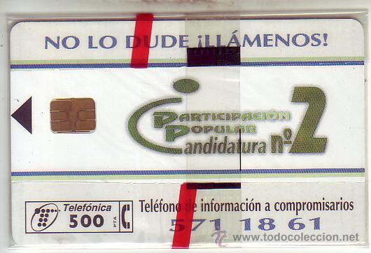 Carte telefoniche di collezione: partido popular nueva con precinto
