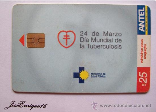 Cartes T&eacute;l&eacute;phoniques de collection: TC 277a DIA MUNDIAL DE LA TUBERCULOSIS, WORLD TUBERCULOSIS DAY, JOUR MONDIALE DE LA TUBERCULOSE. URU