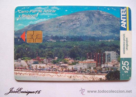 Sammlung von Telefonkarten: TC 286a CERRO PAN DE AZUCAR Y PIRIAPOLIS, MALDONADO, URUGUAY. ANTEL
