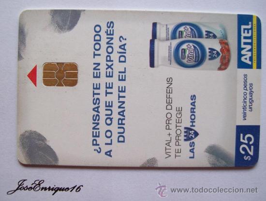 Cartes T&eacute;l&eacute;phoniques de collection: TC 492a VITAL +  , FORTALECER EL SISTEMA INMUNOLOGICO. ANTEL, URUGUAY