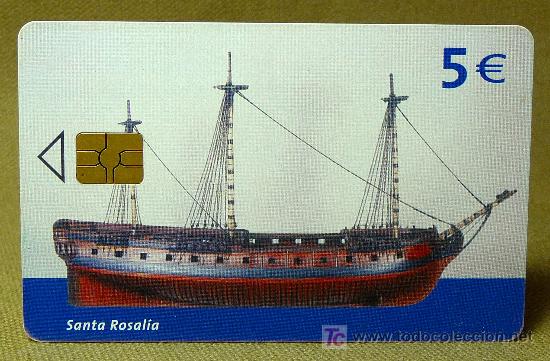Tarjetas telef&oacute;nicas de colecci&oacute;n: TARJETA TELEFONICA, SERIE MUSEO NAVAL, SANTA ROSALIA, 5 EUROS, TELEFONICA