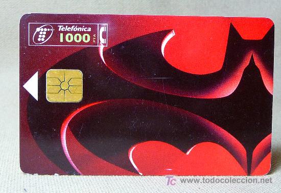 Tarjetas telef&oacute;nicas de colecci&oacute;n: TARJETA TELEFONICA, 1000  PESETAS, BATMAN Y ROBIN, WARNER BROTHERS
