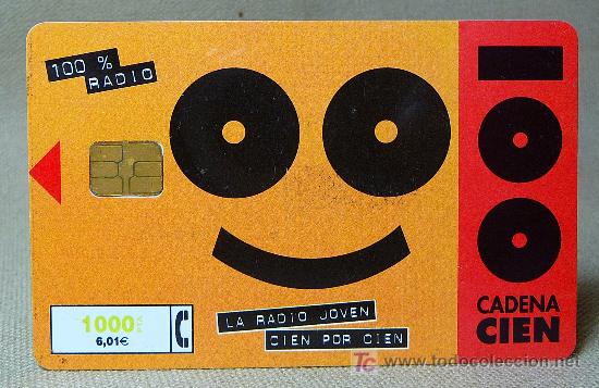 Cartes T&eacute;l&eacute;phoniques de collection: TARJETA TELEFONICA, 1000  PESETAS, CADENA CIEN