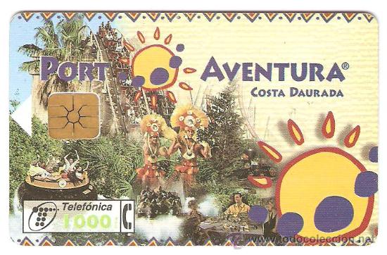 Sammlung von Telefonkarten: TARJETA TELEFONICA PORT AVENTURA COSTA DAURADA1000 PESETAS A&Ntilde;OS 90 USADA