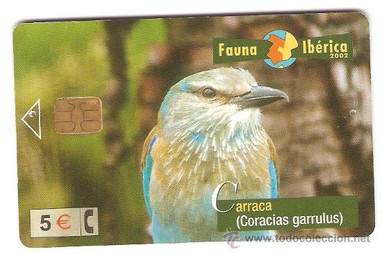Cart&otilde;es de telefone de cole&ccedil;&atilde;o: TARJETA TELEFONICA FAUNA IBERICA CARRACA 5 &euro; 2002 USADA