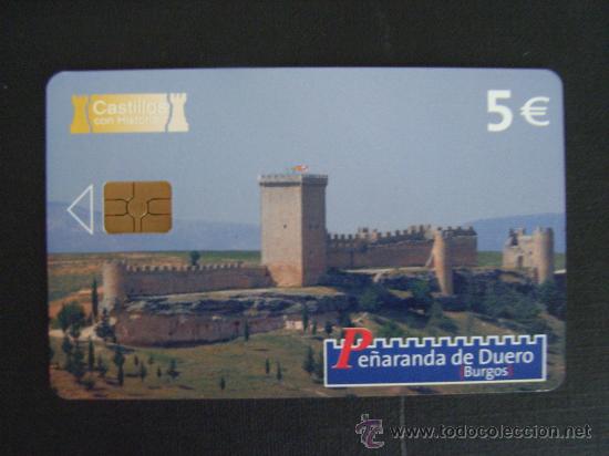 Sammlung von Telefonkarten: ESPA&Ntilde;A. TARJETA USADA.CASTILLO DE PE&Ntilde;ARANDA DE DUERO(BURGOS)
