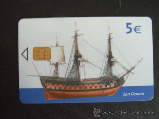 Sammlung von Telefonkarten: ESPA&Ntilde;A. TARJETA USADA.BARCO SAN GENARO