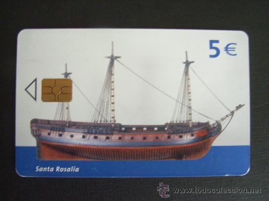 Sammlung von Telefonkarten: ESPA&Ntilde;A. TARJETA USADA.BARCO SANTA ROSALIA