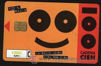 Sammlung von Telefonkarten: tarjeta telef&oacute;nica Cadena Cien