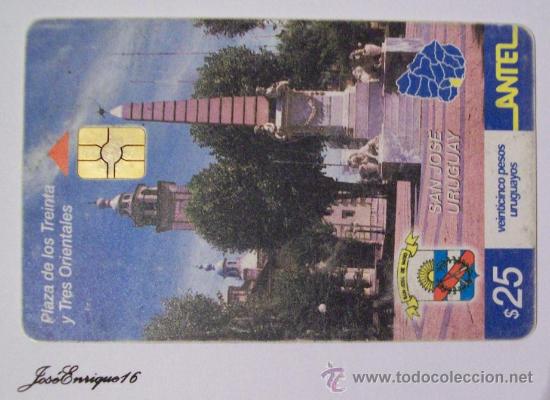 Sammlung von Telefonkarten: TC 265a URUGUAY, SAN JOSE - SIERRA DE MAHOMA - PLAZA DE LOS 33 ORIENTALES