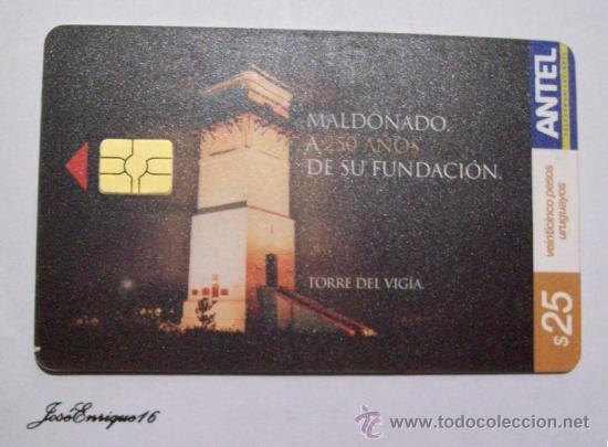 Sammlung von Telefonkarten: TC 422a MALDONADO, URUGUAY, 250 A&Ntilde;OS DE SU FUNDACI&Oacute;N. TORRE DEL VIGIA