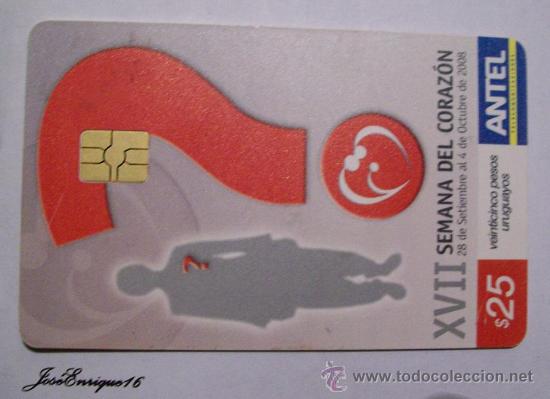 Sammlung von Telefonkarten: TC 504a SEMANA DEL CORAZON - HEART WEEK  - ANTEL URUGUAY