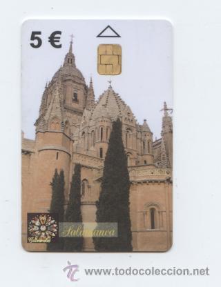 Collection telephone cards: SERIE CATEDRALES. SALAMANCA. FACIAL 5 &euro;. USADA