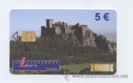 Collection telephone cards: SERIE CASTILLOS. LOARRE (HUESCA). FACIAL 5 &euro;. USADA