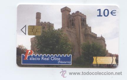 Cart&otilde;es de telefone de cole&ccedil;&atilde;o: SERIE CASTILLOS. OLITE (NAVARRA). FACIAL 10 &euro;. USADA