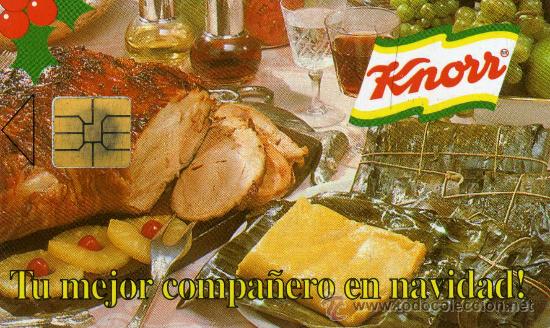 Cart&otilde;es de telefone de cole&ccedil;&atilde;o: TARJETA TELEFONICA  ESPA&Ntilde;OLA CALDO KNORR  &iquest;1996?