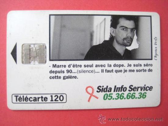 Cart&otilde;es de telefone de cole&ccedil;&atilde;o: TELECARTE. FRANCIA. CAMPA&Ntilde;A SIDA.VACIA.. ENVIO GRATIS&iexcl;&iexcl;&iexcl;