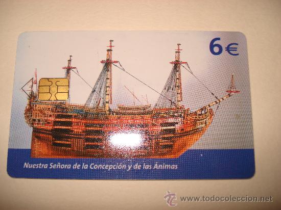 Collection telephone cards: TARJETA TELEFONICA 6 &euro; NUESTRA SE&Ntilde;ORA DE LA CONCEPCION Y DE LAS ANIMAS