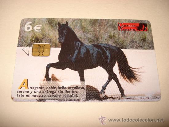 Collection telephone cards: TARJETA TELEFONICA 6 &euro; CABALLO ESPA&Ntilde;OL Asociacion Nacional de Criadores de Caballos de Pura Raza Esp