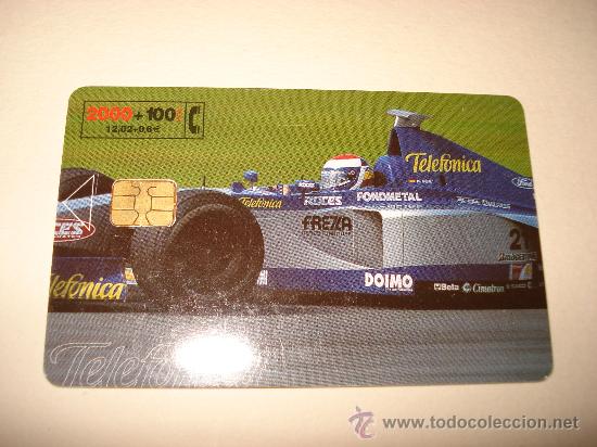 Tarjetas telef&oacute;nicas de colecci&oacute;n: TARJETA TELEFONICA 2000 + 100 PTA FORMULA 1 - Foto 1