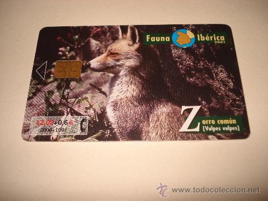 Tarjetas telef&oacute;nicas de colecci&oacute;n: TARJETA TELEFONICA 12,02 + 0,6 &euro; FAUNA IBERICA ZORRO COMUN