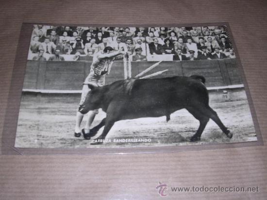 Tarjetas telef&oacute;nicas de colecci&oacute;n: POSTAL TOROS, ARRUZA BANDERILLEANDO, TALL. A. ZERKOWITZ, 14X9 CM.