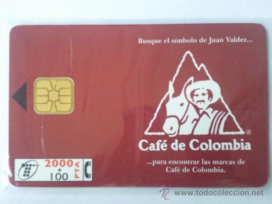 Tarjetas telef&oacute;nicas de colecci&oacute;n: TARJETA TELEFONICA ,- CAFE DE COLOMBIA  2000+100 PTA,- USADA ,-
