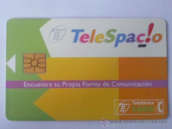 Collection telephone cards: TARJETA TELEFONICA ,- TELESPACIO  1000  PTA,- USADA