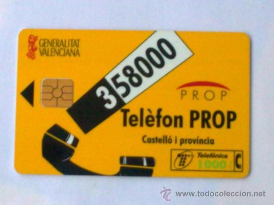Collection telephone cards: TARJETA TELEFONICA ,- GENERALITAT VALENCIANA,  1000  PTA,- USADA