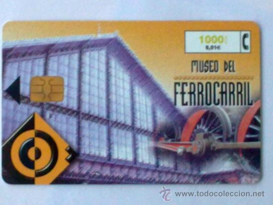 Collection telephone cards: TARJETA TELEFONICA ,- MUSEO DEL FERROCARRIL, 1000  PTA,- USADA