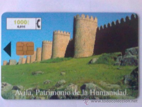 Collection telephone cards: TARJETA TELEFONICA ,- AVILA PATRIMONIO DE LA HUMANIDAD, 1000  PTA,- USADA