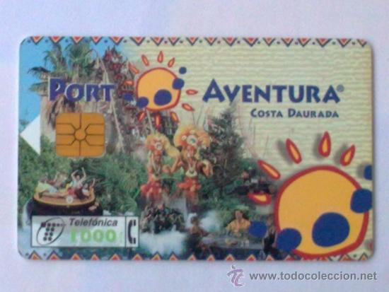 Collection telephone cards: TARJETA TELEFONICA ,- PORT AVENTURA, 1000  PTA,- USADA