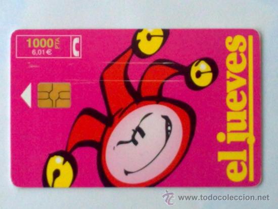Collection telephone cards: TARJETA TELEFONICA ,- EL JUEVES, 1000  PTA,- USADA